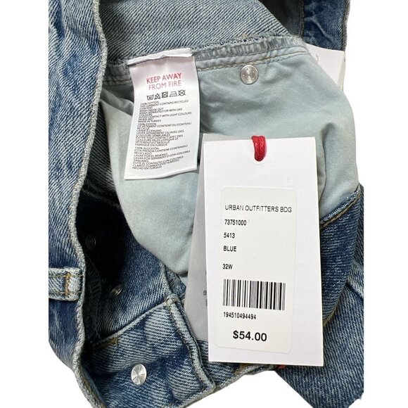 BDG Urban Outfitters Mens Button Fly Denim Raw Hem Dad Jean Shorts Sz 32 New - Picture 7 of 11